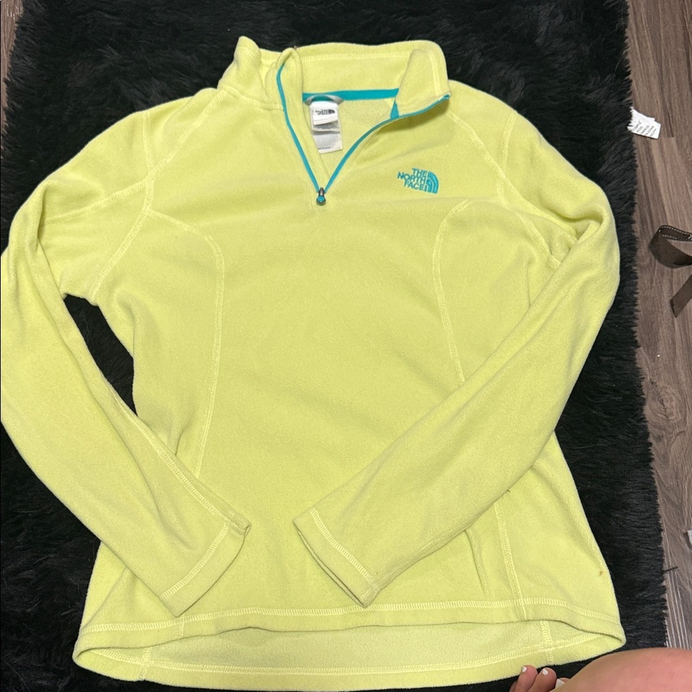 The North Face Lime Green Quarter-Zip Fleece